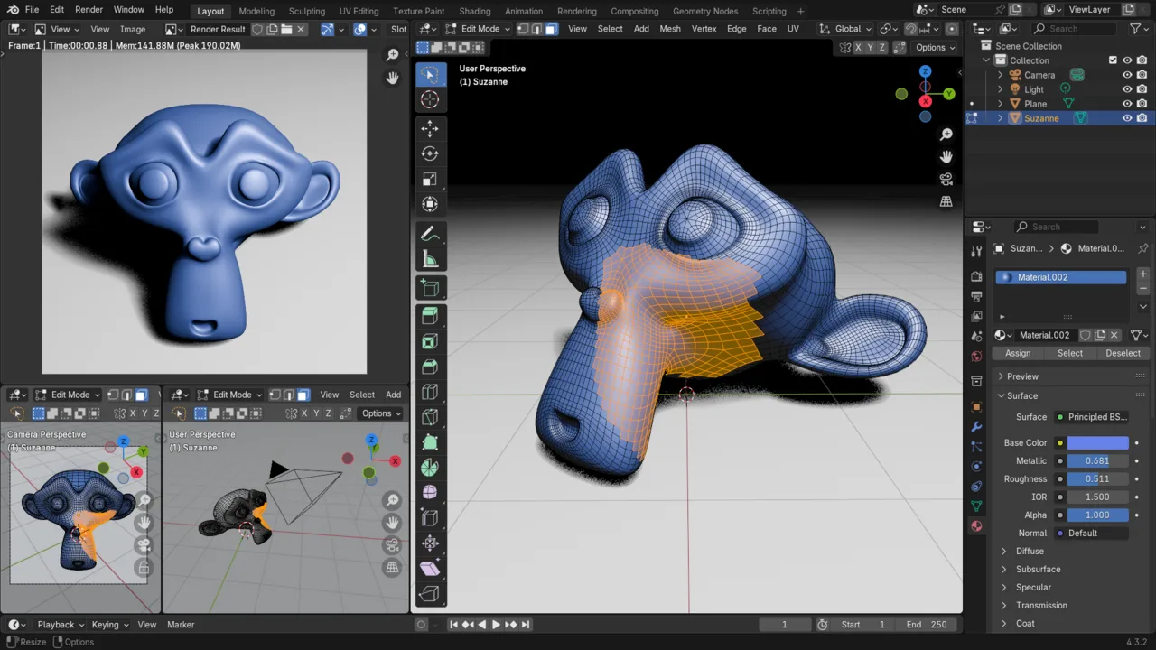 Blender interface