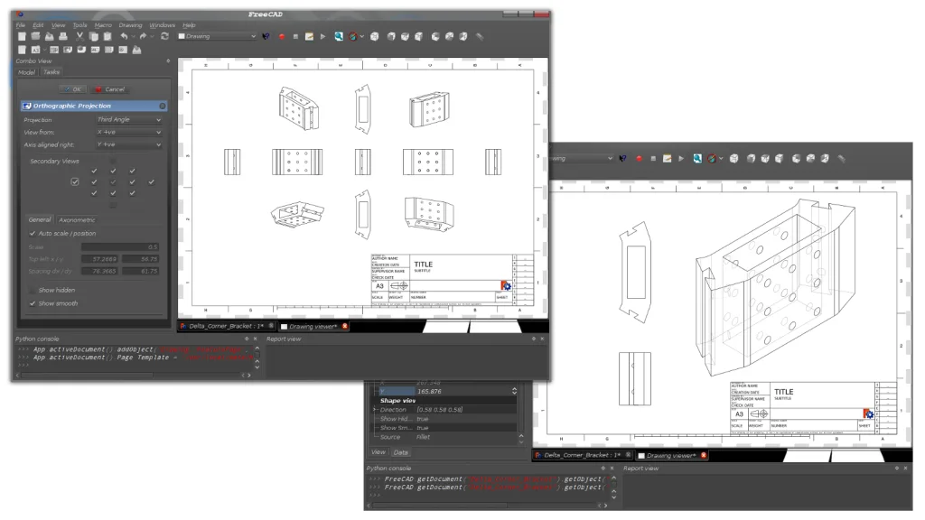 FreeCAD interface