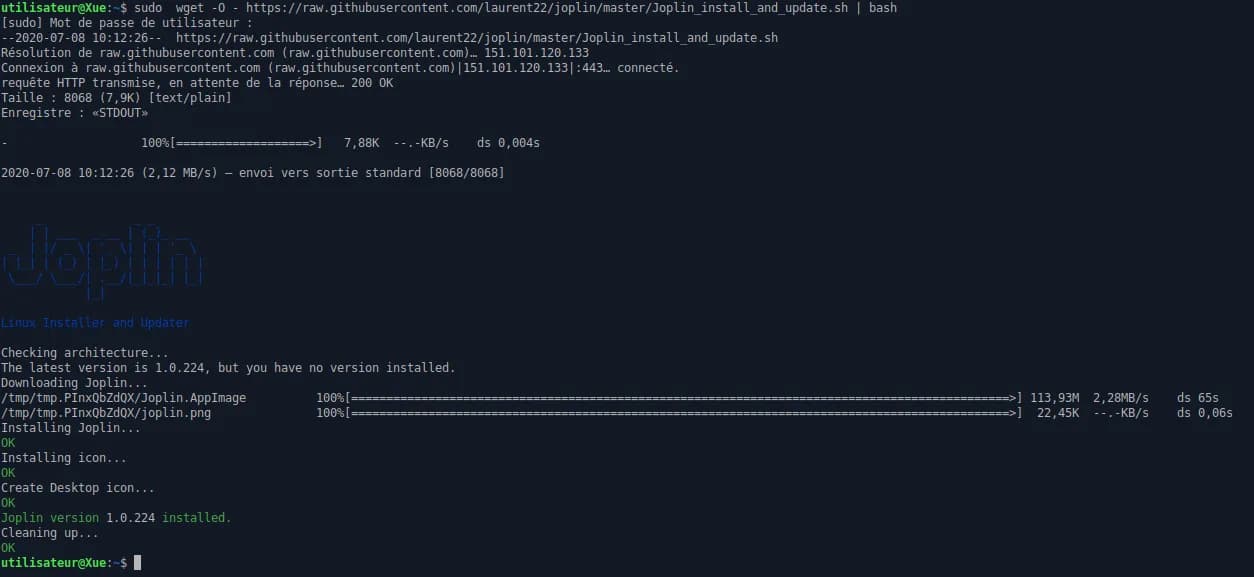 Joplin interface