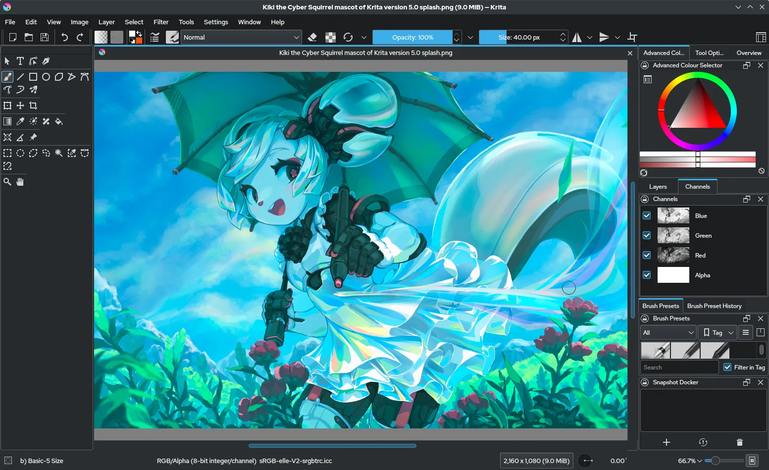 Krita interface