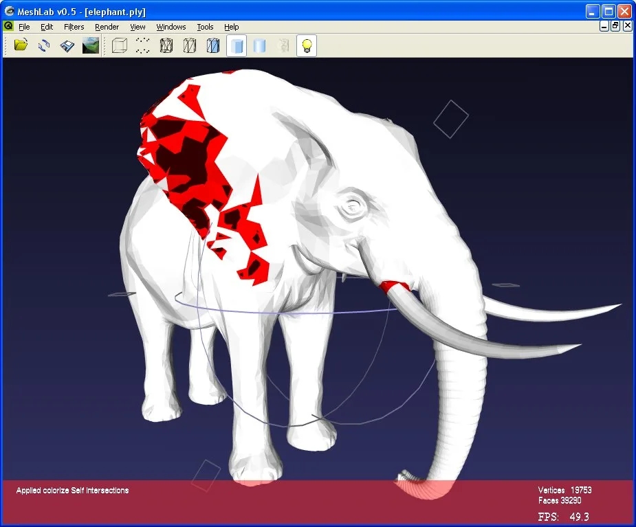 MeshLab interface