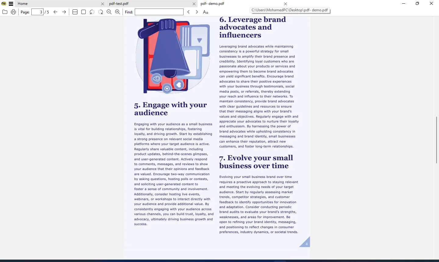 SumatraPDF reading a PDF