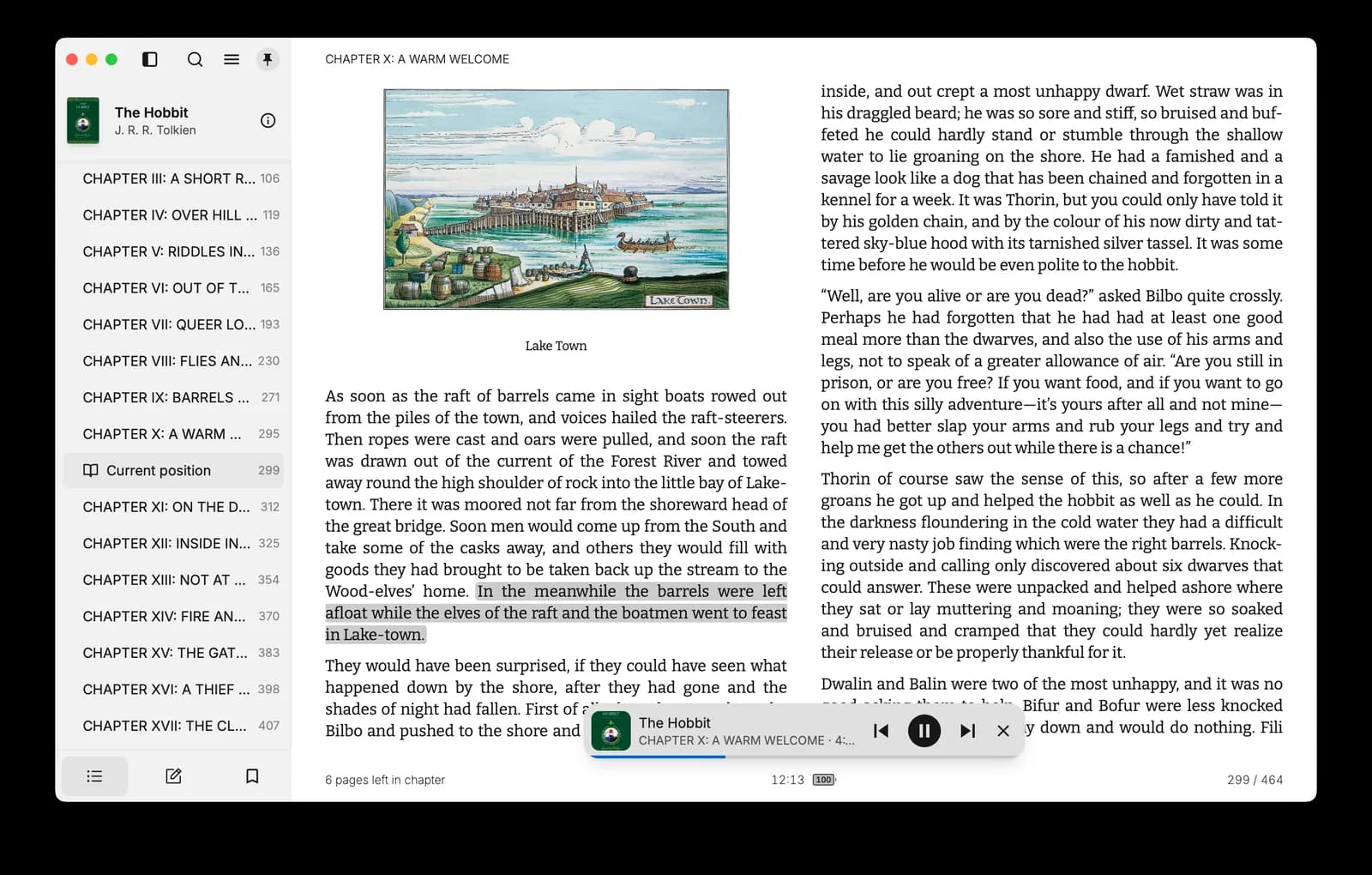 Readest reading a book with text-to-speech